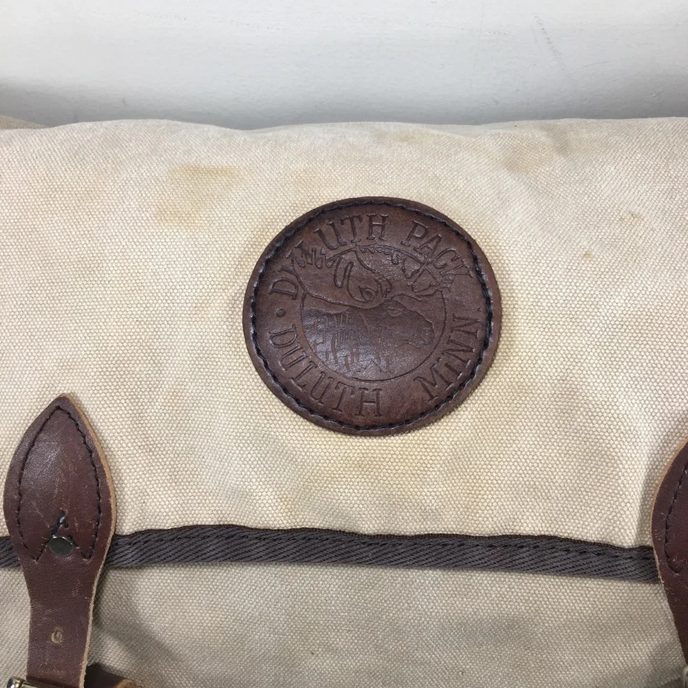 Duluth Pack Safari Travel Briefcase Tan Canvas Book Laptop Bag Business Everyday